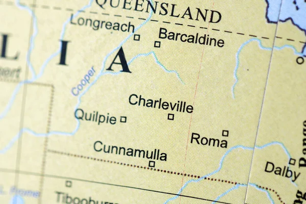 Charleville Australia Geography Map — Stock Photo, Image