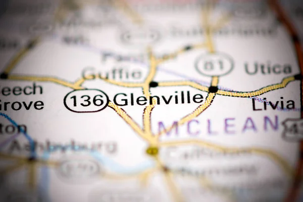 Glenville Kentucky Eua Sobre Mapa Geografia — Fotografia de Stock