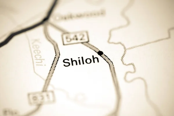 Shiloh Texas Stati Uniti Una Mappa — Foto Stock