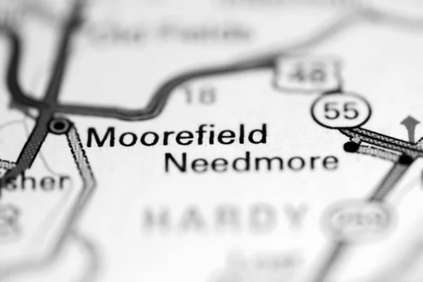 ムーアフィールドだ ウェストバージニア州 地理地図上のアメリカ — ストック写真