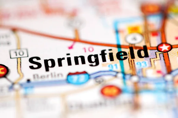 Springfield Illinois Usa Mapě Geografie — Stock fotografie