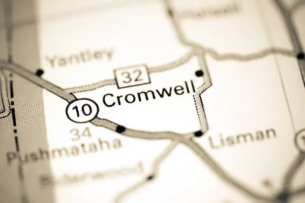 Cromwell Alabama Eua Sobre Mapa — Fotografia de Stock