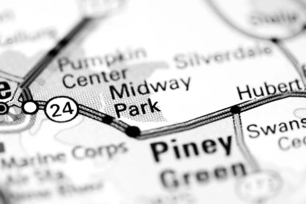 Midway Park North Carolina Usa Map — Stock Photo, Image