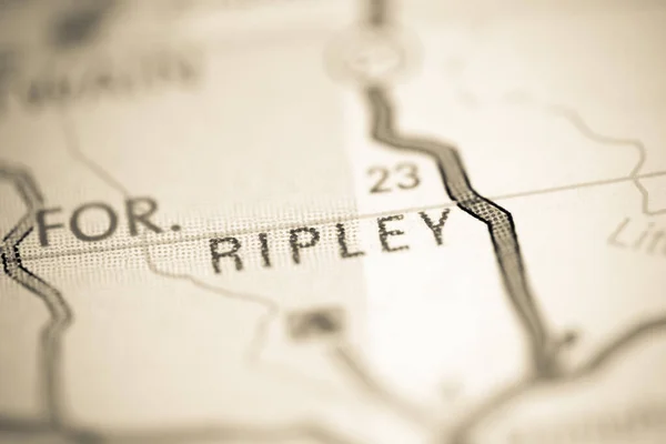 Ripley Missouri Eua Sobre Mapa Geografia — Fotografia de Stock
