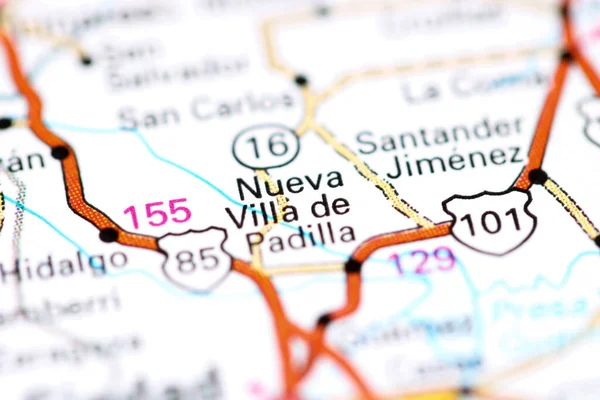 Nueva Villa Padilla México Sobre Mapa — Fotografia de Stock
