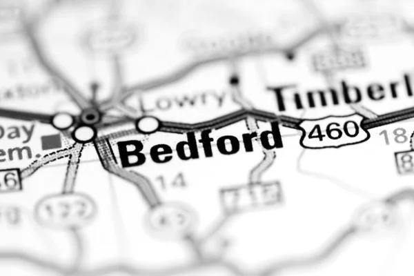 Бедфорд Вірджинія Сша Географічній Карті — стокове фото