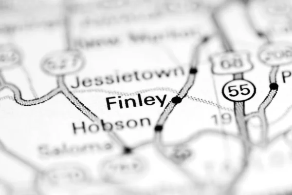 Met Finley Ohio Usa Een Aardrijkskundekaart — Stockfoto
