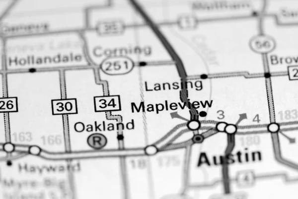 Mapleview Iowa Eeuu Mapa —  Fotos de Stock