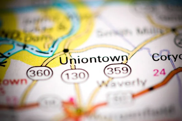 Uniontown Kentucky Eeuu Mapa Geográfico — Foto de Stock