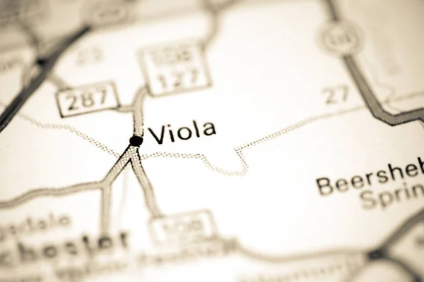 Viola Det Tennessee Usa Karta — Stockfoto