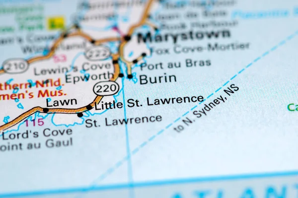 Little St. Lawrence. Canada on a map