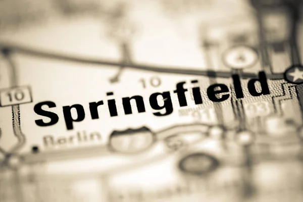 Springfield Illinois Eeuu Mapa Geográfico — Foto de Stock