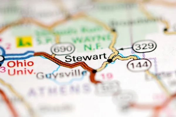 Stewart Ohio Här Usa Geografisk Karta — Stockfoto