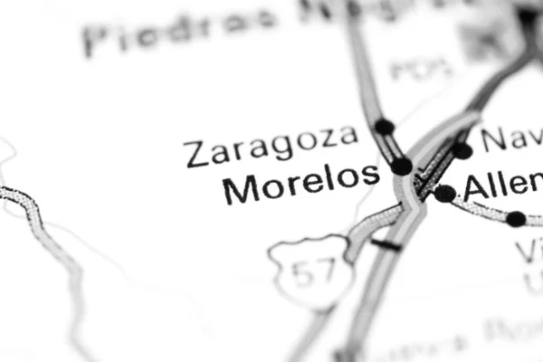 Morelos México Sobre Mapa — Fotografia de Stock