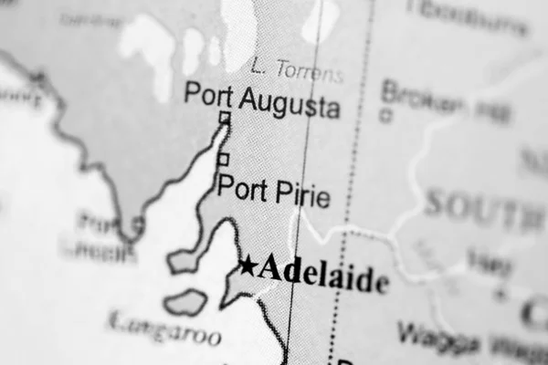 Порт Пірі Австралія Географічній Карті — стокове фото