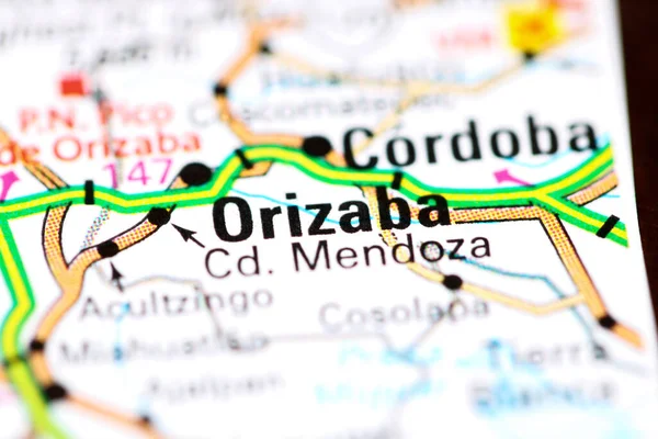 Orizaba. Mexico on a map