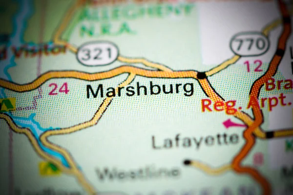 Marshburg Pennsylvania Usa Een Kaart — Stockfoto