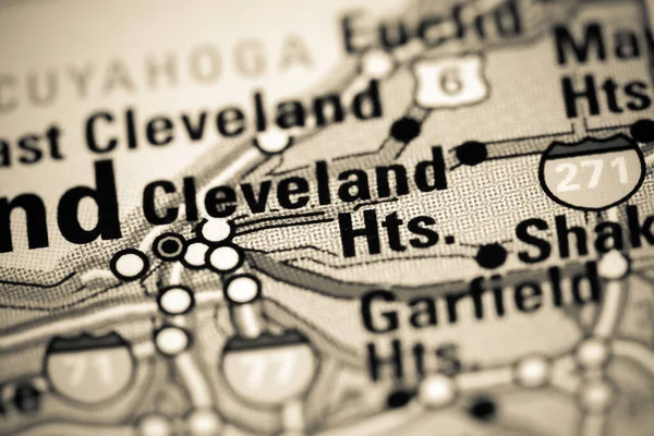 Cleveland Heights Ohio Usa Een Kaart — Stockfoto