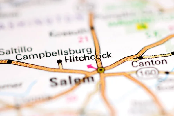 ヒッチコックだ インディアナ州 地理地図上のアメリカ — ストック写真