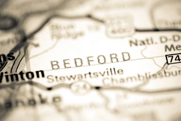 ベドフォード バージニア州 地理地図上のアメリカ — ストック写真