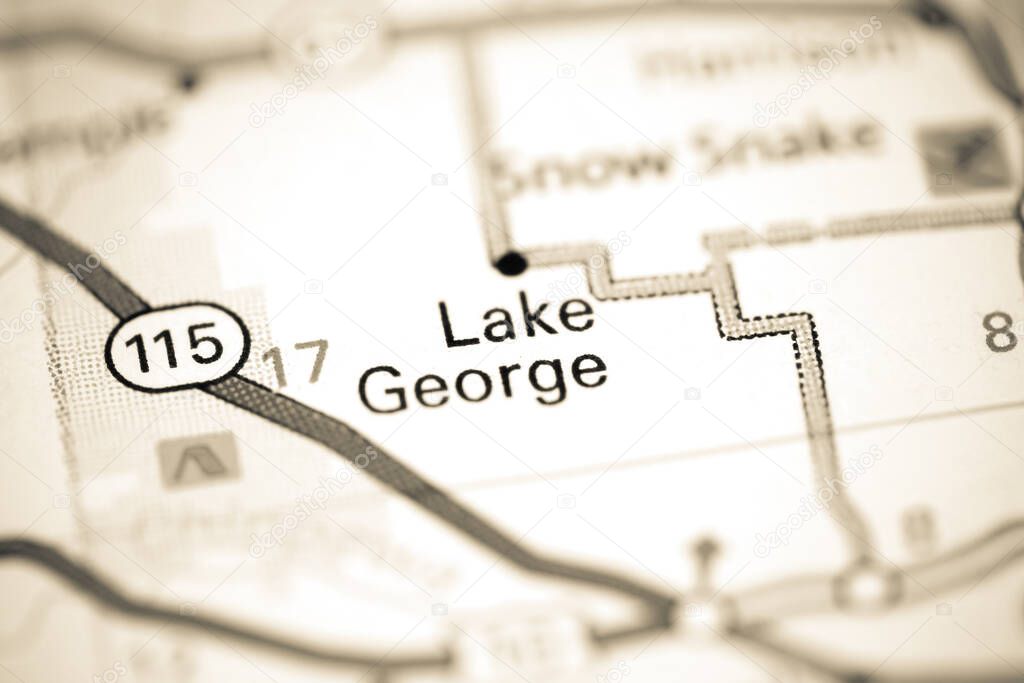 Lake George. Michigan. USA on a map