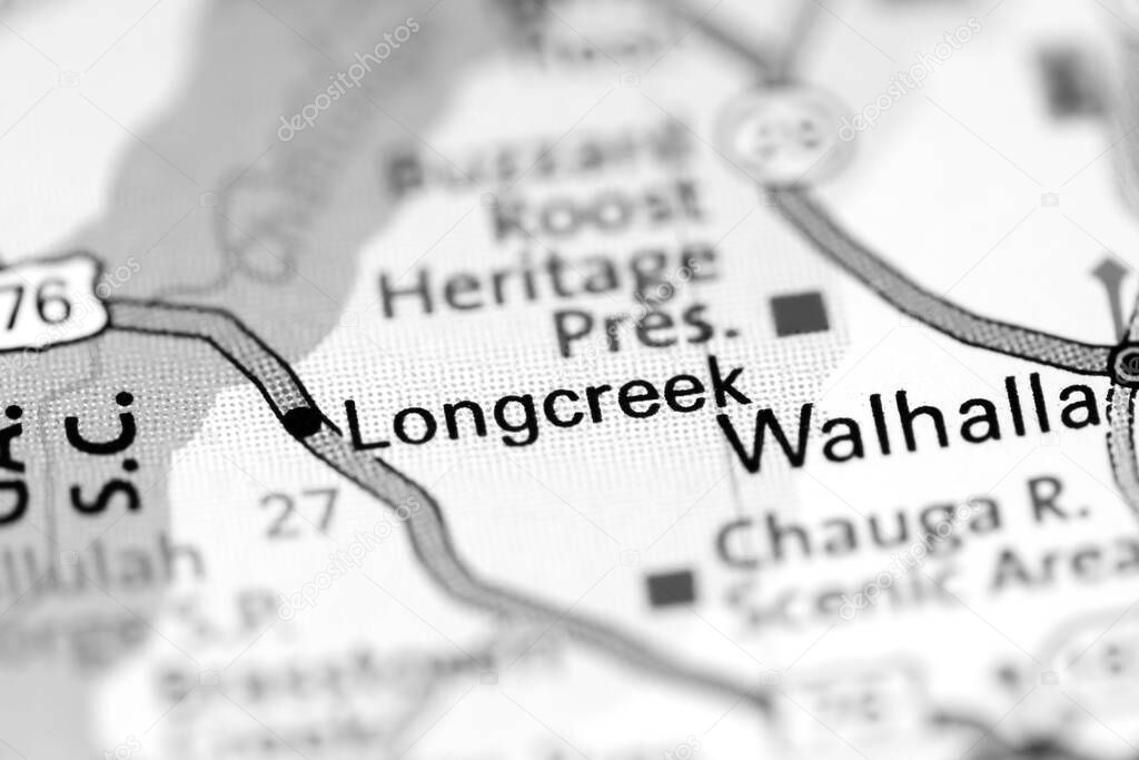 Longcreek. Augusta. USA on a map