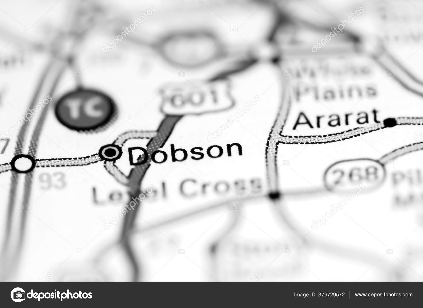 Dobson North Carolina Usa Geography Map — Stock Photo