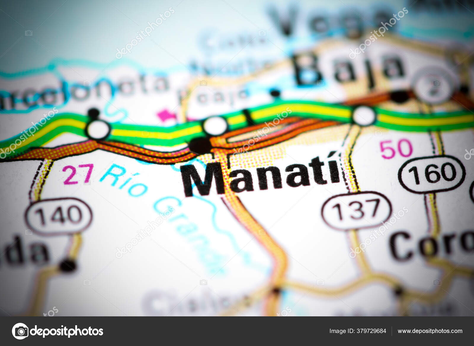 Manati Puerto Rico Map — Stock Photo © aliceinwonderland2020 #379729684