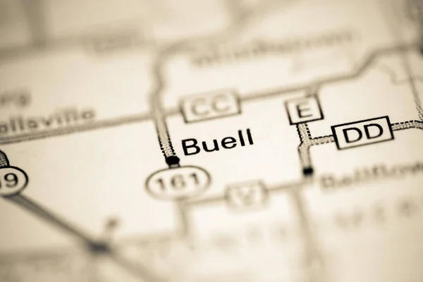 Buell Missouri Stati Uniti Una Mappa Geografica — Foto Stock