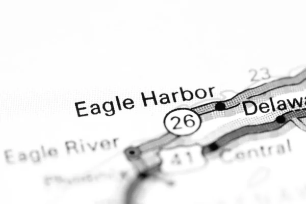 Eagle Harbor. Michigan. USA on a map