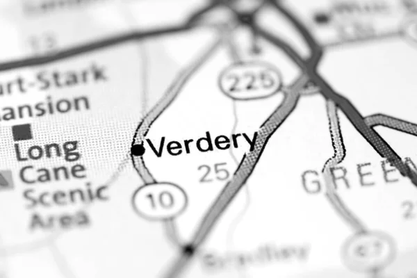 Verdery Augusta Stati Uniti Una Mappa — Foto Stock