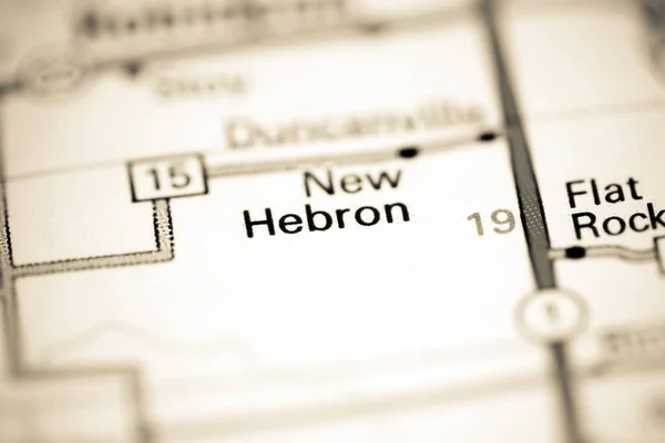 New Hebron Illinois Usa Geography Map — Stock Photo, Image