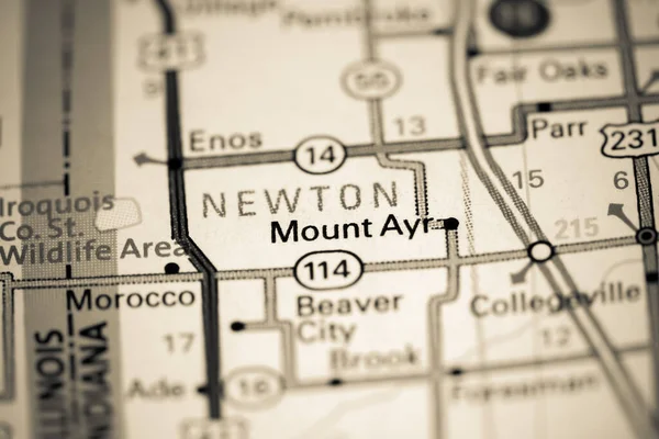 Mount Ayr Indiana Usa Map — Stock Photo, Image
