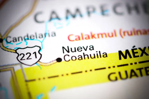 Nueva Coahuila México Mapa — Foto de Stock