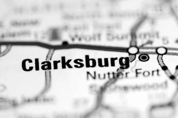 Clarksburg Västra Virginia Usa Geografisk Karta — Stockfoto