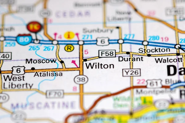 Wilton Iowa Eeuu Mapa — Foto de Stock