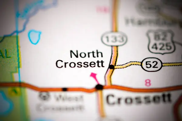 North Crossett Alabama Eeuu Mapa — Foto de Stock