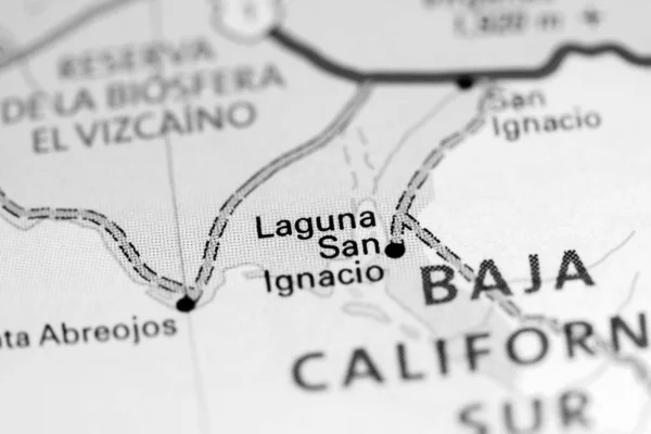 ラグナ イグナシオ メキシコは地図上で — ストック写真