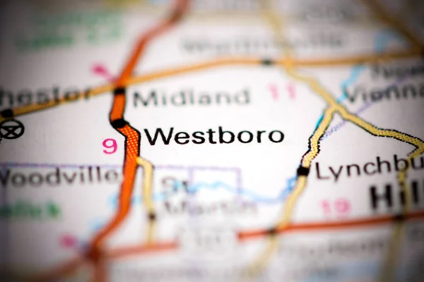 Westboro Ohio Eeuu Mapa Geográfico — Foto de Stock