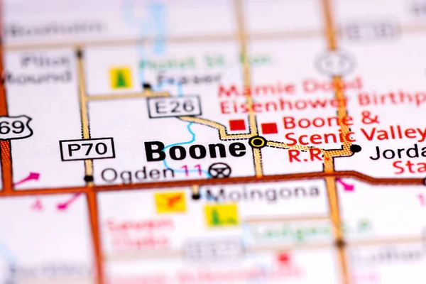 Boone Iowa Abd Haritada — Stok fotoğraf