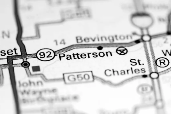 Patterson Iowa Eua Sobre Mapa — Fotografia de Stock