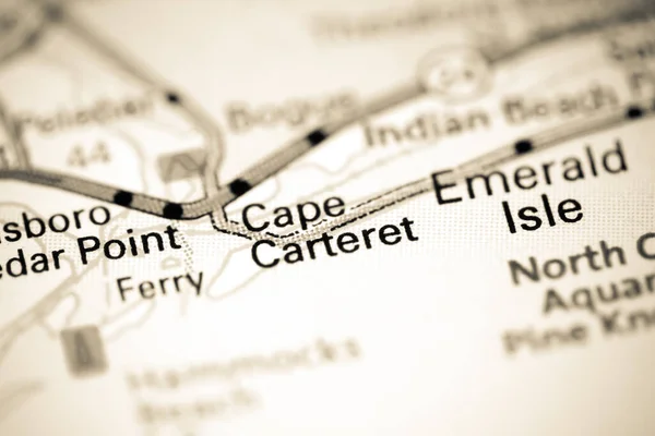 Cape Carteret North Carolina Usa Map — Stock Photo, Image