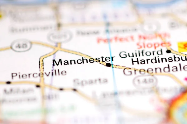Manchester Indiana Eeuu Mapa Geográfico — Foto de Stock