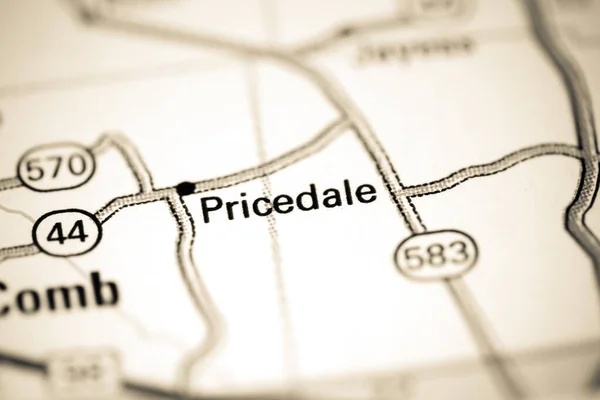 Pricedale Mississippi Eua Sobre Mapa — Fotografia de Stock
