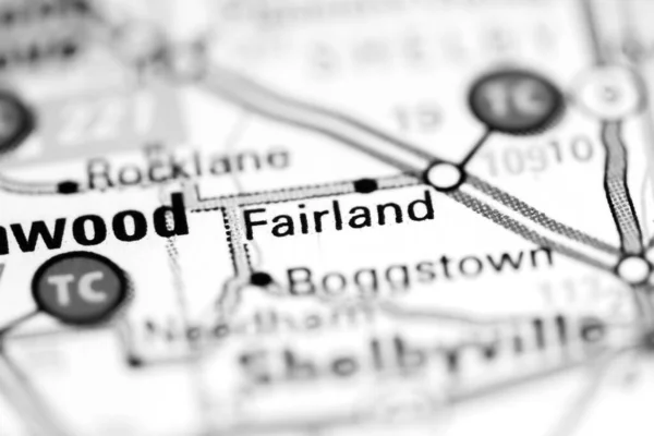Фейрленд Індіана Сша Географічній Карті — стокове фото