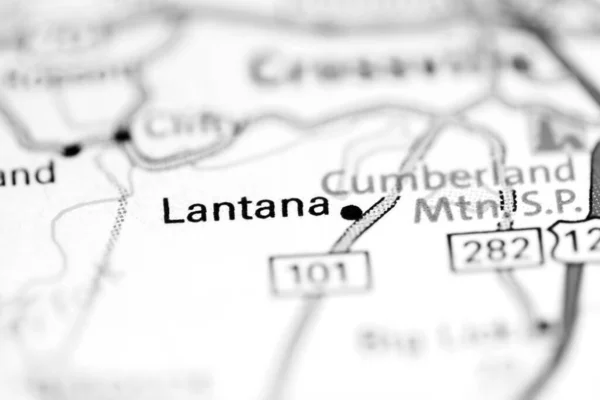 ランタナだ テネシー州 地理地図上のアメリカ — ストック写真