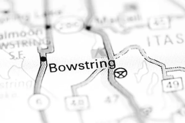 Bowstring Minnesota Eua Sobre Mapa — Fotografia de Stock