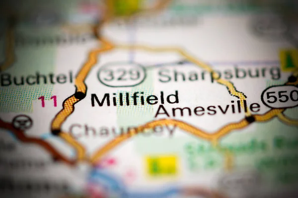 Міллфілд Огайо Сша Географічній Карті — стокове фото