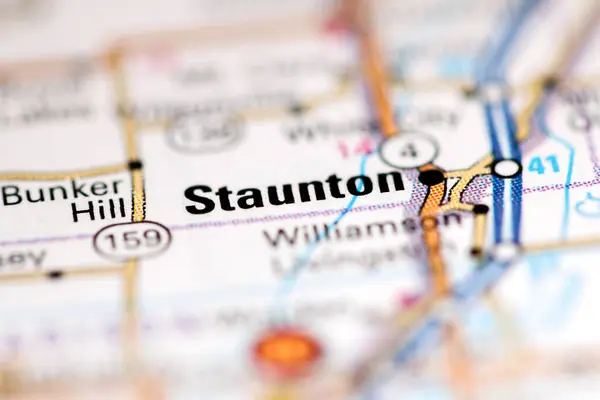 スタントン イリノイ州 地理地図上のアメリカ — ストック写真
