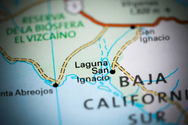 Laguna San Ignacio. Mexico on a map